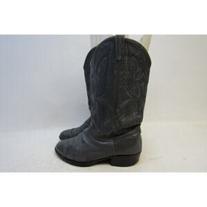 J CHISHOLM Mens Size 10.5 D Gray Leather Cowboy Western Boots